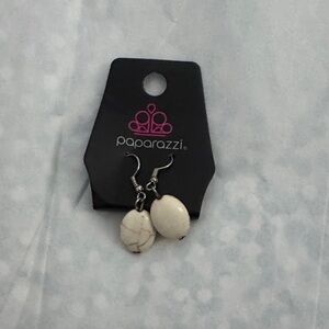 Paparazzi Cream Dangle Earrings